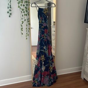 Lulus Halter style floral floor length gown
